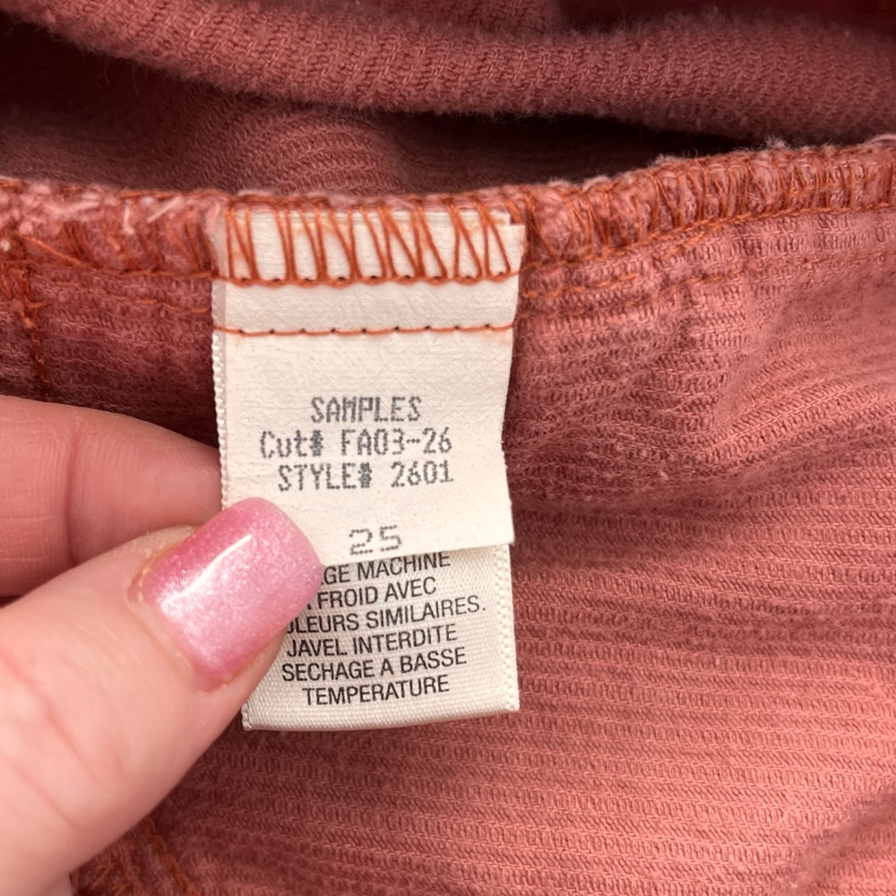 Vintage Juicy Couture Y2K Low Rise Chunky Coral Corduroy Flare Pants Rare Sample - Picture 8 of 16